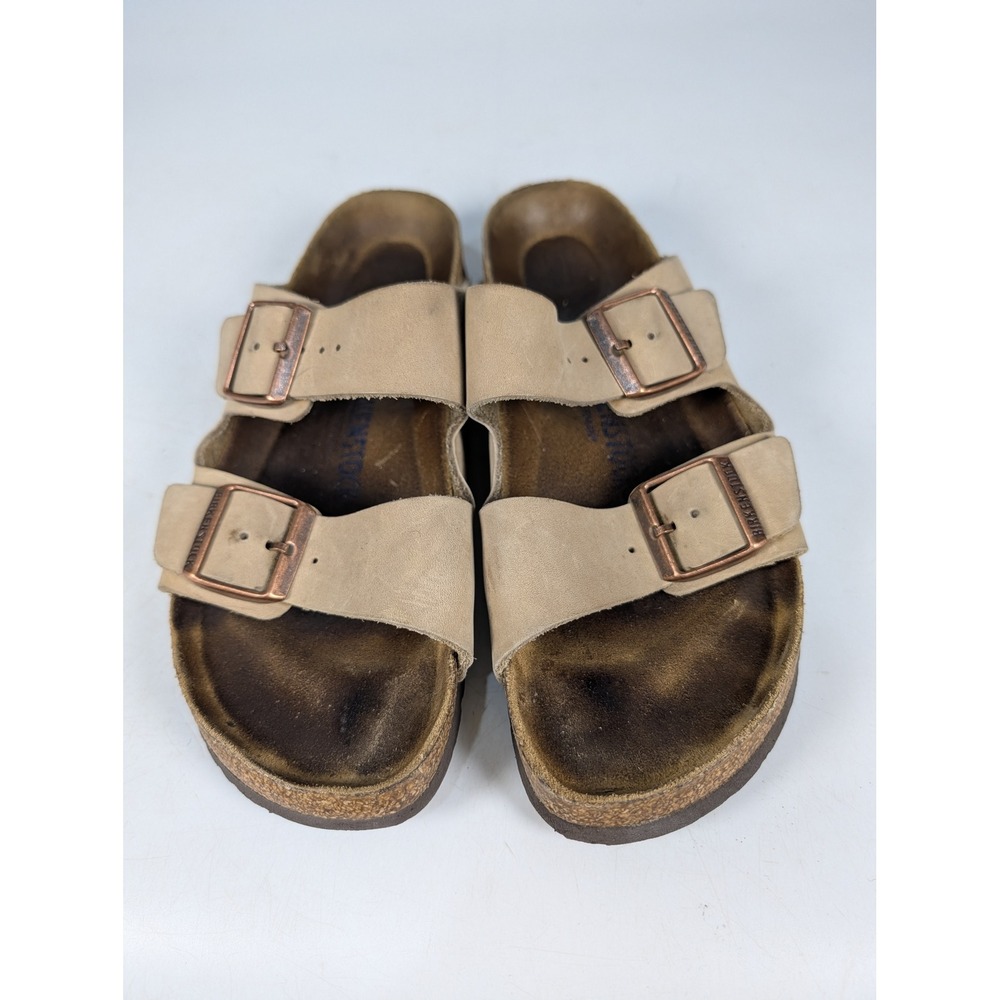 Birkenstock Arizona Tobacco Brown Nubuck Leather Sandals Womens 40 L9 M7